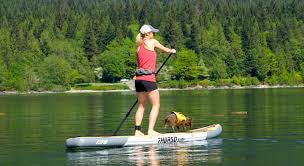 Figure 3: Paddle Boarding With Life Belt On